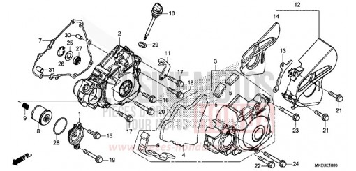 PANNEAU CARTER-MOTEUR G. CRF450LL de 2020